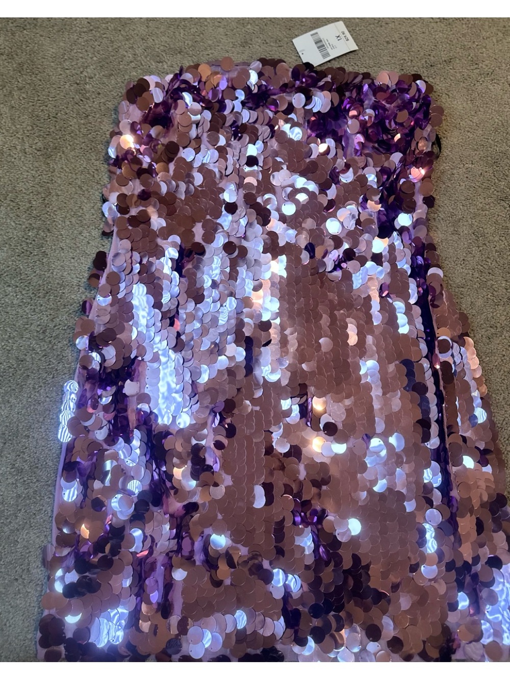 Forever 21 Strapless Large Sequin Dress - Purple & Pink Shimmer Size 1X